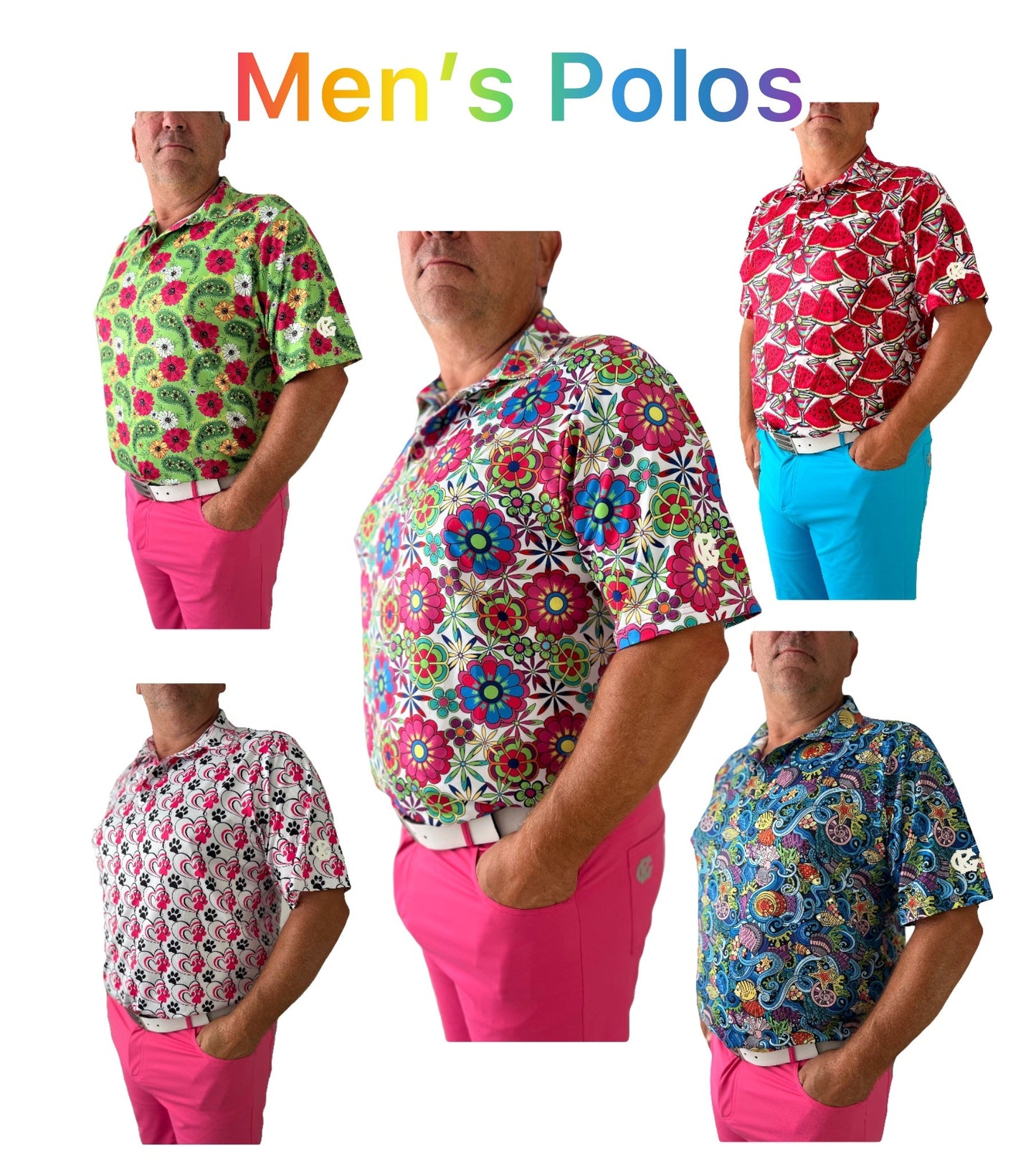 2025 Men's Assorted Printed Polos